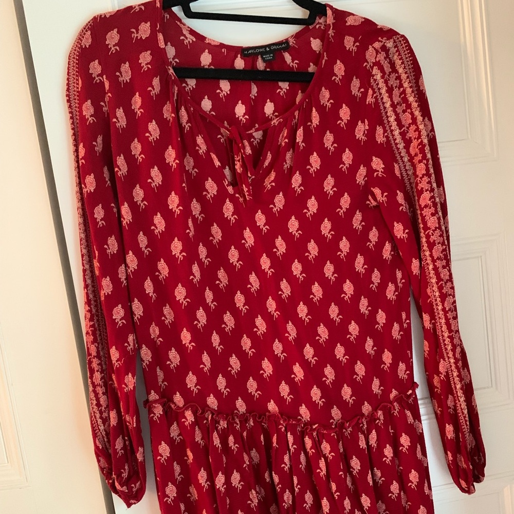Harlowe & Graham Red Floral Dress